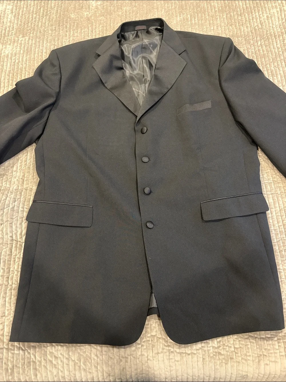 Men's Black Single-Breasted Blazer - Elegant Tailored Jacket